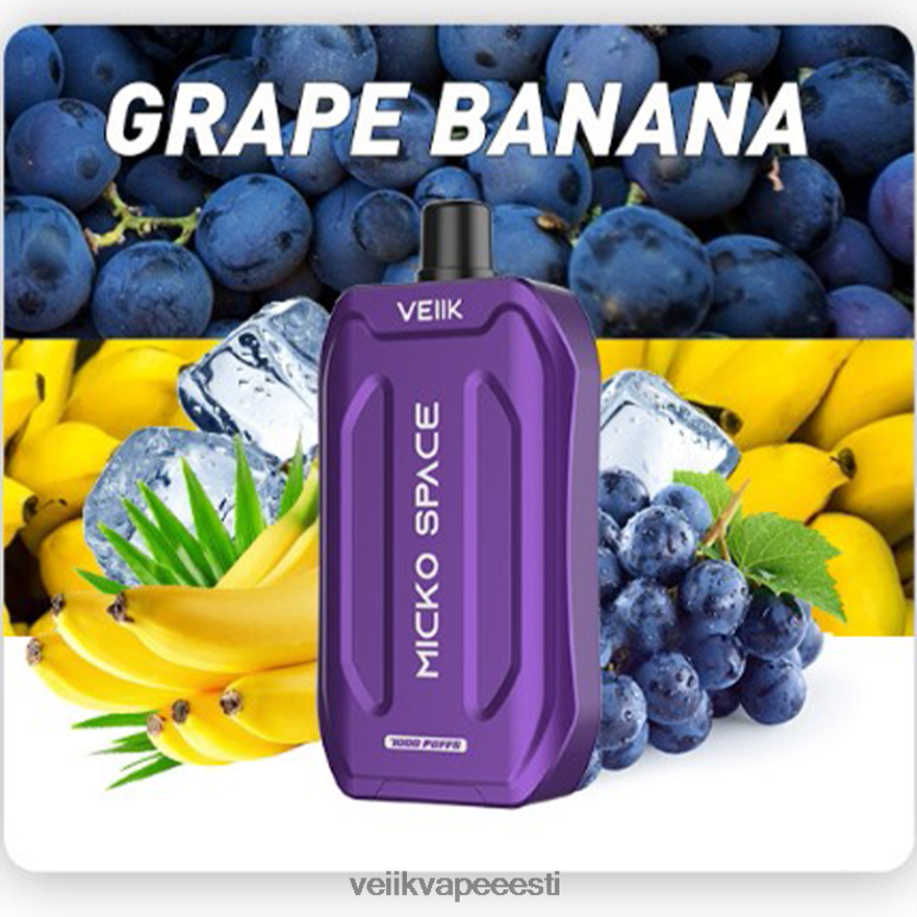 FLT08X35 viinamarja banaan VEIIK Micko Space ühekordne vape 7000 pahvi - VEIIK Vape Price